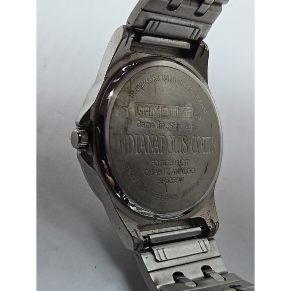 Indianapolis Colts Game Time Quartz Analog Mens Watch Stainless Band New Battery - Picture 10 of 10
